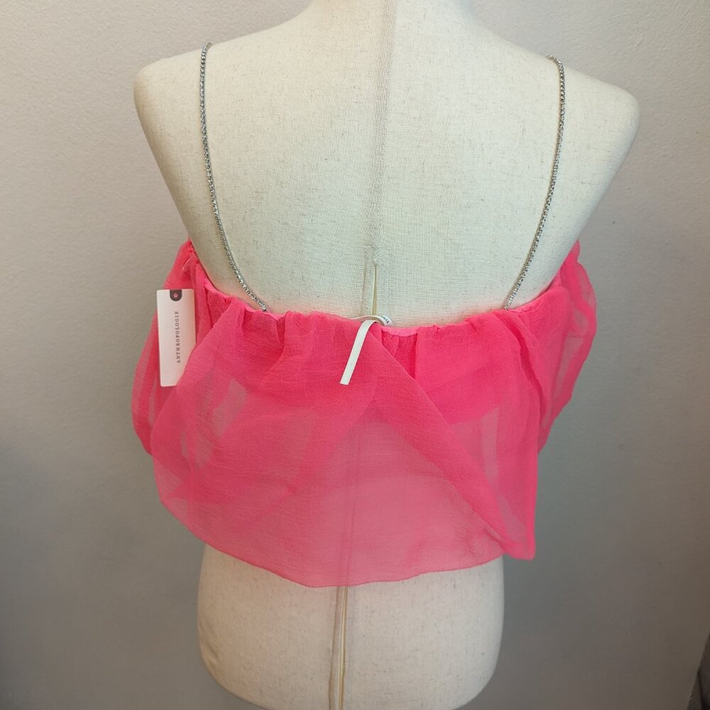 Anthropologie Maeve Diamond-Strap Crop Top - Picture 7 of 10